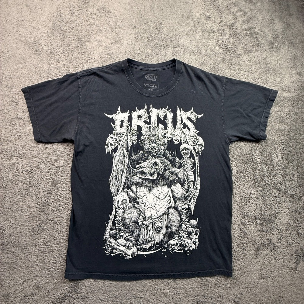 Death Saves ORCUS Dungeons & Dragons T-Shirt Black Cotton Crew Neck Men L Rare